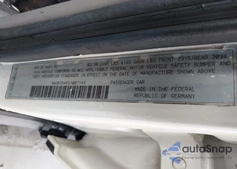 1990 Audi 100 z USA, uszkodzony, nr VIN WAUBC5445LN067143